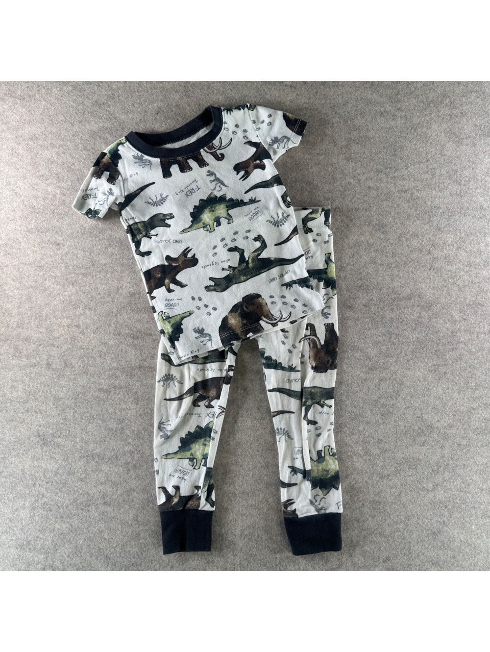 Kids Headquarters 3T Dinosaur Print Cotton Pajama Set